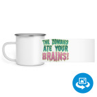 Кружка металлическая белая (круговая запечатка)