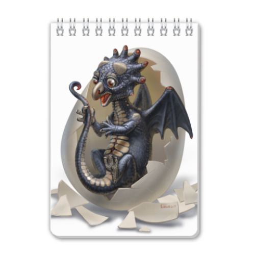 Блокнот с принтом Дракончик