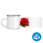 Кружка металлическая белая (круговая запечатка)