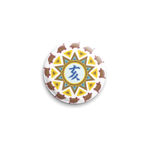 Значок 25мм с принтом амулет 'Год Свиньи'