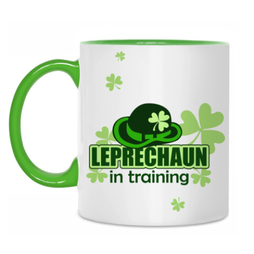 Кружка с принтом Leprechaun in training