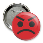 Значок 75 мм Злой Смайл