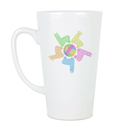 Чашка Латте с принтом Ламы