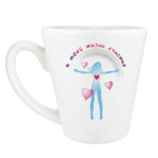 Кружка латте (360 мл) В сердце любовь/ жизни счастье