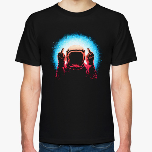 Футболка с принтом Грубый Космонавт