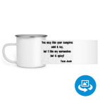 Кружка металлическая белая (круговая запечатка)