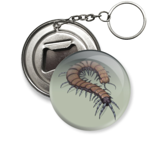 Брелок-открывашка с принтом Сколопендра макро