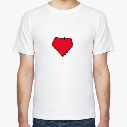 Футболка с принтом Заплатка на сердце