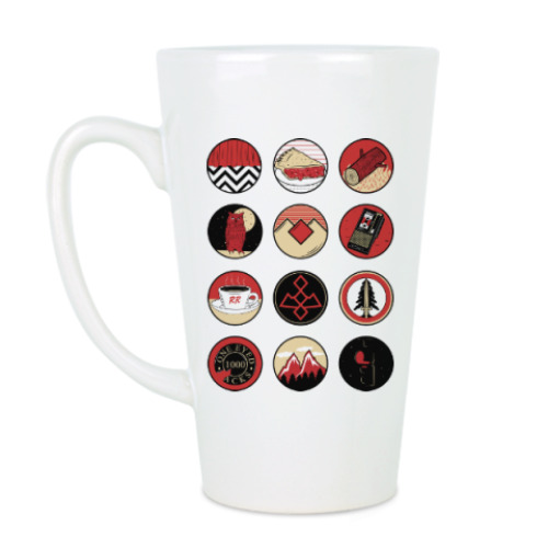 Чашка Латте с принтом Сериал Твин Пикс Twin Peaks