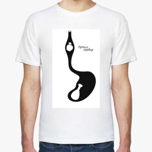 Футболка с принтом Путь к сердцу