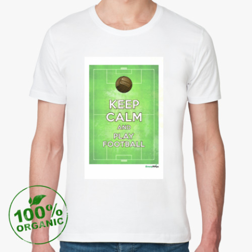 Футболка из органик-хлопка с принтом Play Football by Everyplays