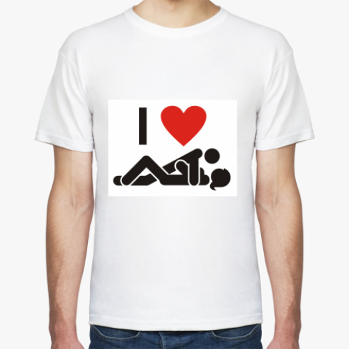 Футболка с принтом Я люблю...