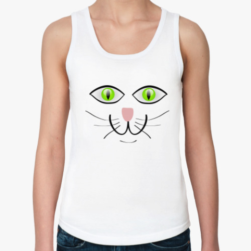 Женская майка с принтом Кот