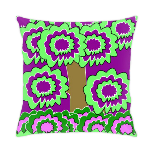 Подушка с принтом Иллюзия движения