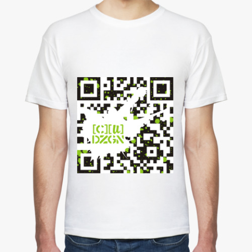 Футболка с принтом qr-code