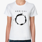 Классическая женская футболка Прибытие. Язык гептаподов (Heptapod language)