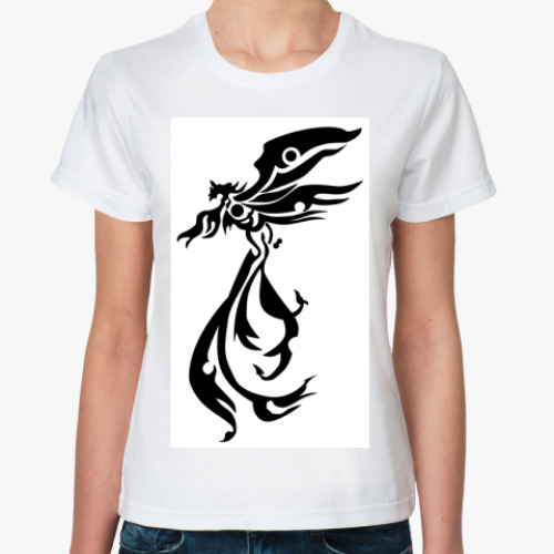 Классическая футболка с принтом Птица