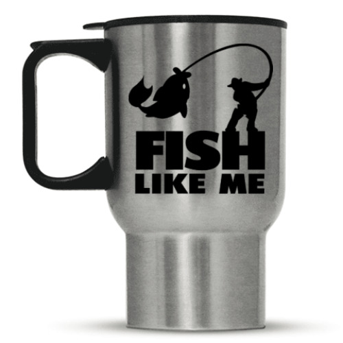 Кружка-термос с принтом FISH LIKE ME!