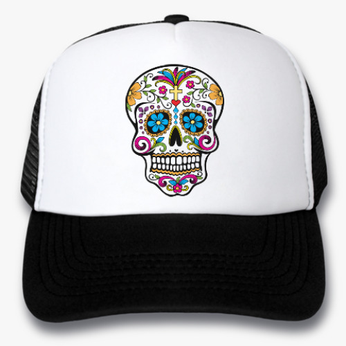 Кепка-тракер с принтом Мексиканский череп Calavera