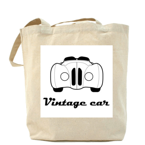 Сумка шоппер с принтом Vintage car
