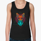 Женская майка Nightmare Sphynx cat &amp; skull