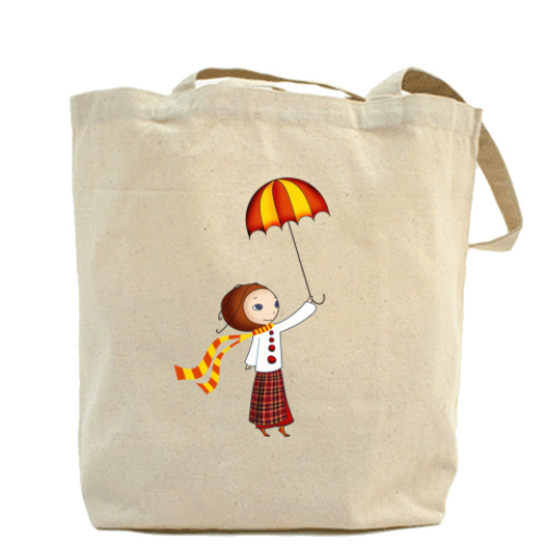 Сумка шоппер с принтом история про девочку