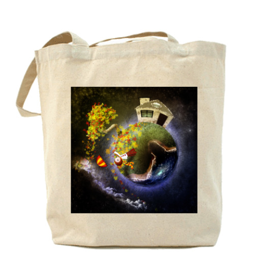 Сумка шоппер с принтом история про девочку