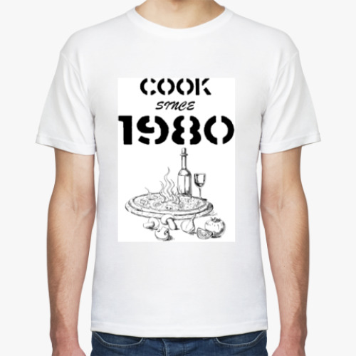 Футболка с принтом Cook Since 1980