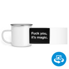 Кружка металлическая белая (круговая запечатка)