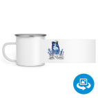 Кружка металлическая белая (круговая запечатка)