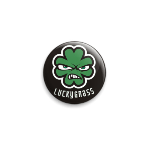 Значок 25мм с принтом  LuckyGrass