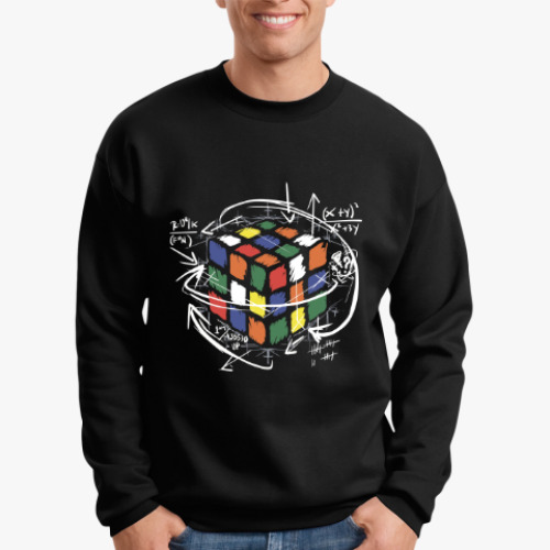 Свитшот с принтом Кубик Рубика | Спидкубинг