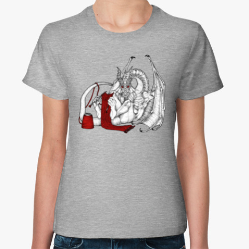 Женская футболка с принтом И дракону нужен шарф