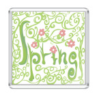 Магнит 6.5 x 6.5 см   Весна