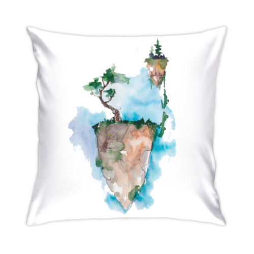 Подушка с принтом Горы