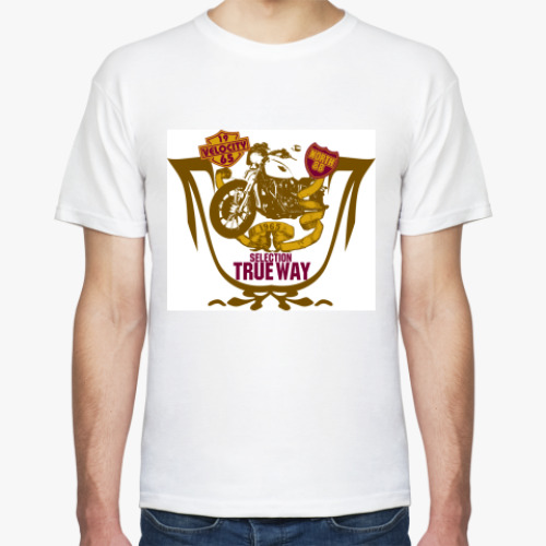 Футболка с принтом Мотоцикл