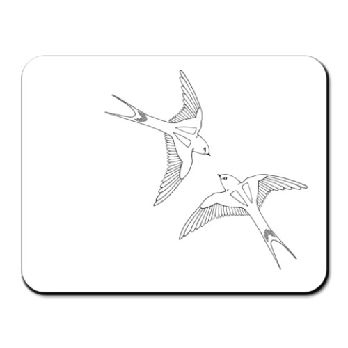Коврик для мыши с принтом  'Ласточки'