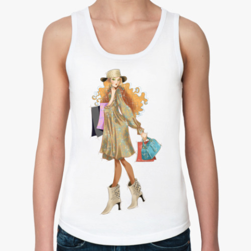 Женская майка с принтом Девушка