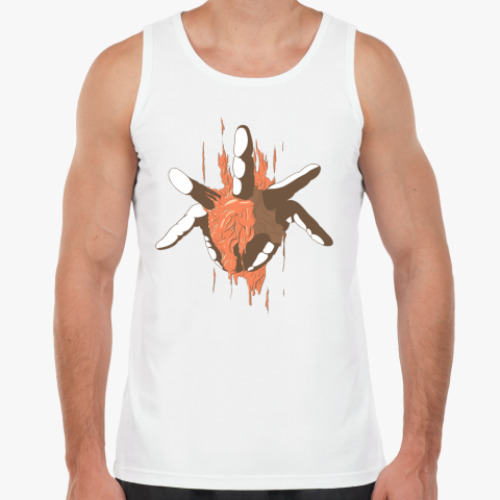 Майка с принтом  'Рука из груди'