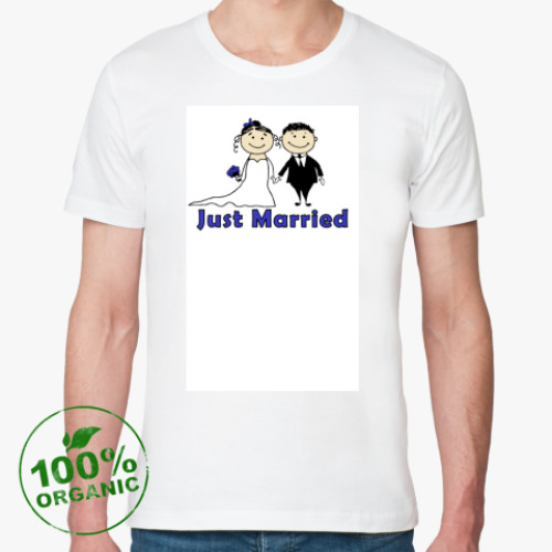 Футболка из органик-хлопка с принтом Just Married