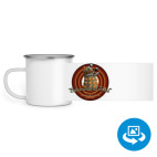 Кружка металлическая белая (круговая запечатка)