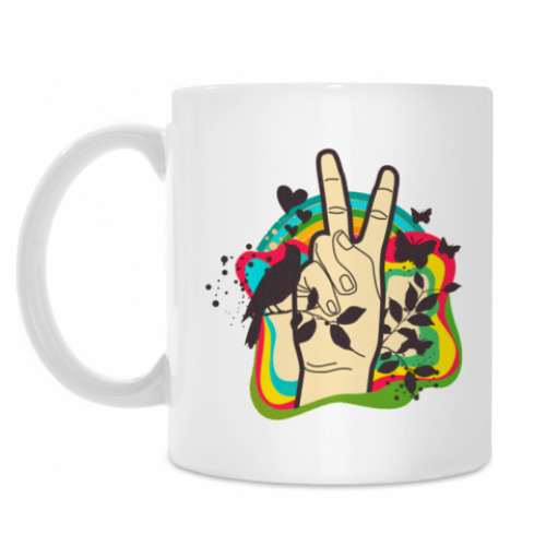Кружка с принтом PEACE