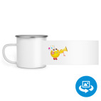 Кружка металлическая белая (круговая запечатка)