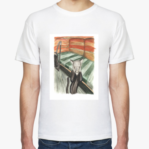 Футболка с принтом Мунк Крик Кота