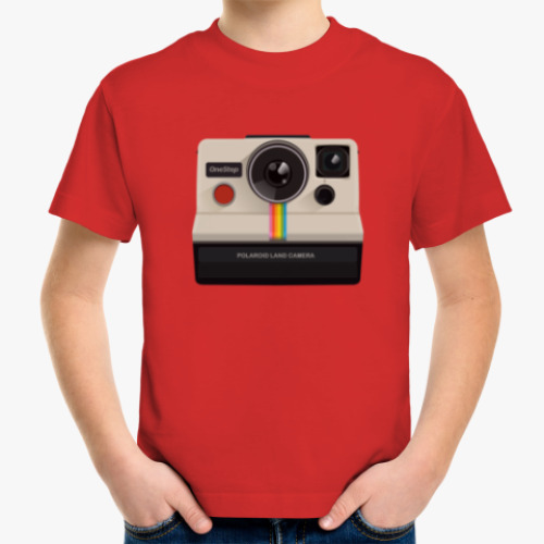 Детская футболка с принтом Полароид