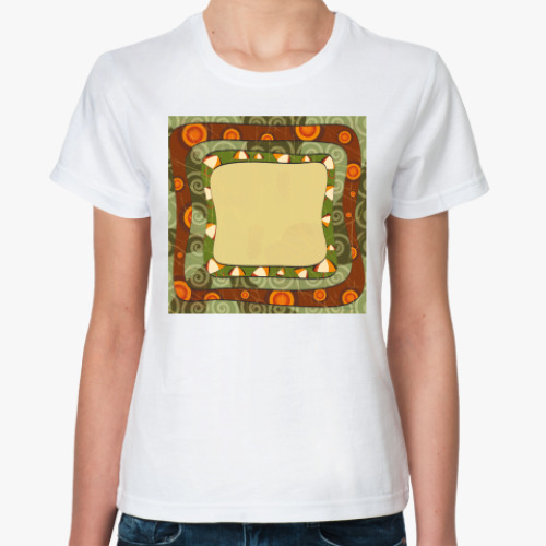 Классическая футболка с принтом Этномотивы