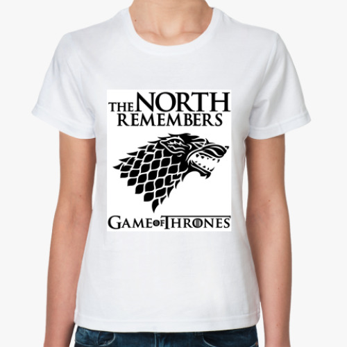 Классическая футболка с принтом  Игра престолов