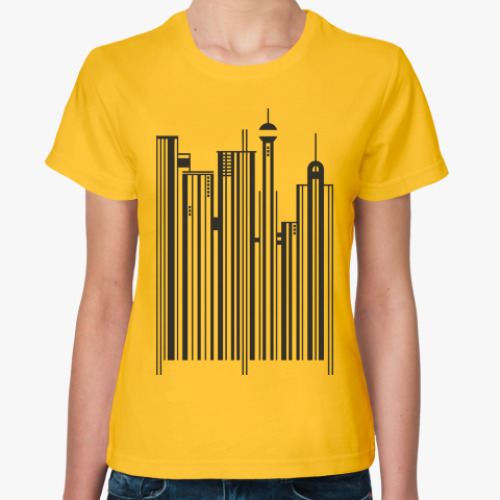 Женская футболка с принтом Сити-код