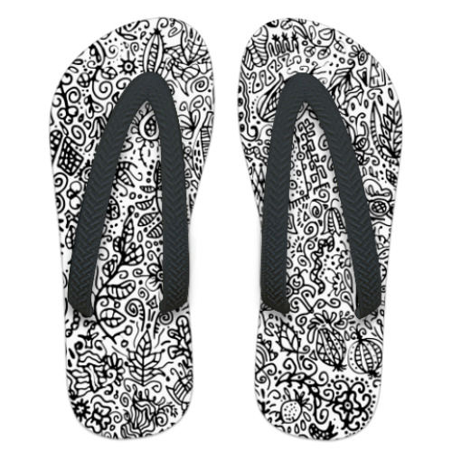 Шлепанцы (сланцы) с принтом Узор