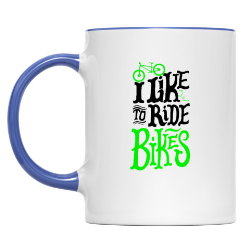 Кружка с принтом Bikes